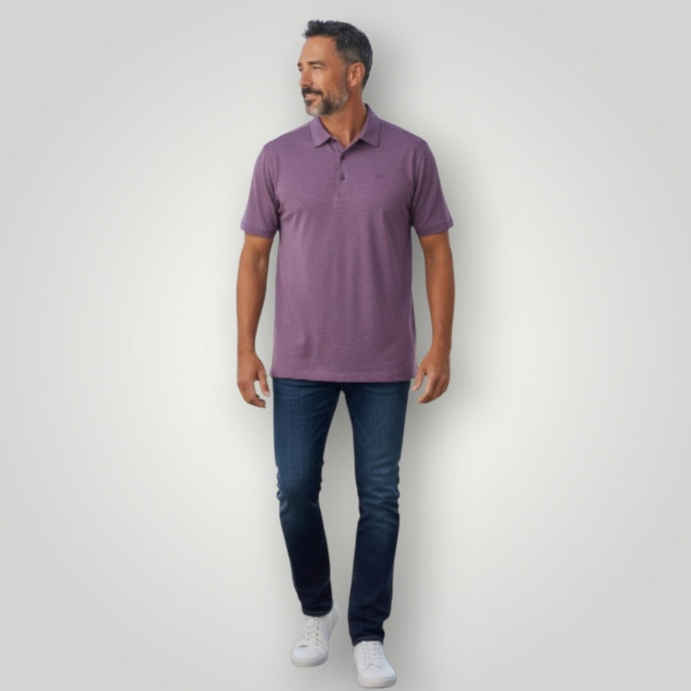 Donald Ross Performance Golf Polo Men's XXL Lavender Heather WCC Wilmington